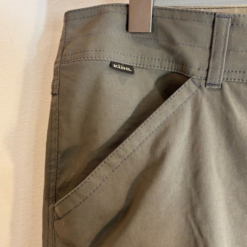 Olive Green Men's Stretch Outdoor Pants - Picture 3 of 7